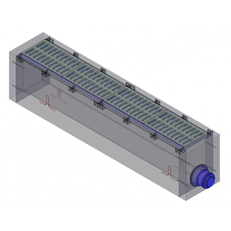12" Drainage Trench (Cast Iron Grate) | American Concrete Industries