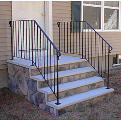 4 riser- 42" platform fieldstone with full rails